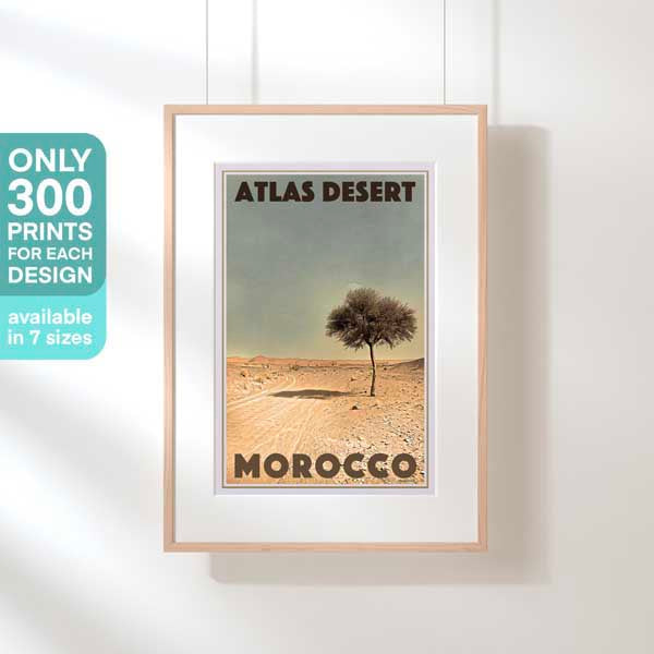 ATLAS DESERT MAROC AFFICHE | Édition Limitée | Conception originale par Alecse™ | Série d'affiches de voyage vintage