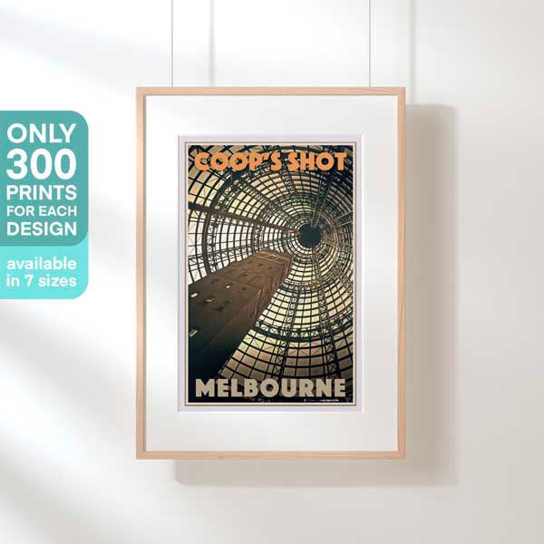 Melbourne Poster Coop's Shot Tower | Australia Vintage Travel Poster by Alecse
