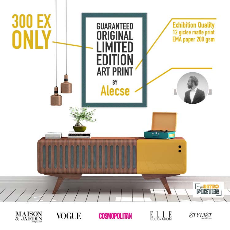 Original Vintage Travel Poster designed by Alecse™  | Limited Edition 300 ex