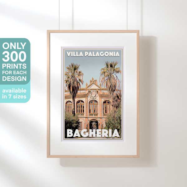 VILLA PALAGONIA BAGHERIA POSTER | Limited Edition | Original Design by Alecse™ | Vintage Travel Poster Series
