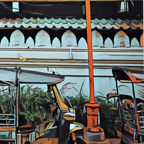 Close-Up of Bangkok Poster - Alecse's Soft Focus Style on Thai Tuktuk