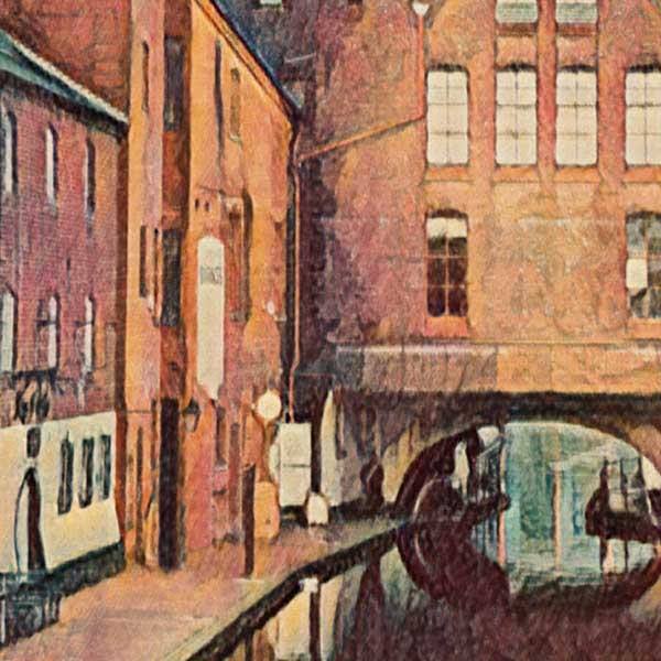 Details of the poster / Close-up view | Please note that all our Art Prints have an half tone render to mimic the old posters printing process where colors were rendered by the juxtaposition of dots of different colors and sizes | Those art prints are not photos and are not supposed to be crisp | All blurs and vintage effects are intended by the artist