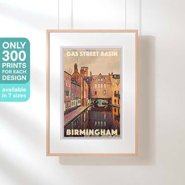 BIRMINGHAM GAS ST BASIN POSTER | Limited Edition | Original Design by Alecse™ | Vintage Travel Poster Series