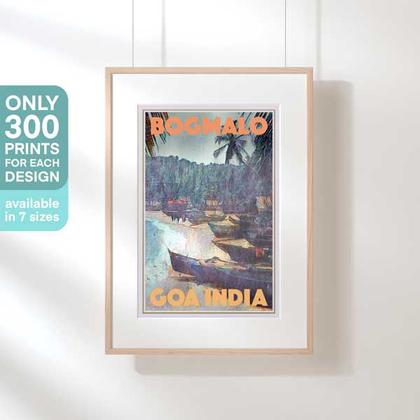 Bogmalo Goa India Original Vintage Travel Poster designed by Alecse™ | Limited Edition 300 exOriginal Vintage Travel Poster designed by Alecse | Limited Edition 300 ex