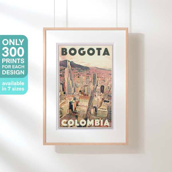 AFFICHE BOGOTA COLOMBIE | Édition Limitée | Conception originale par Alecse™ | Série d'affiches de voyage vintage