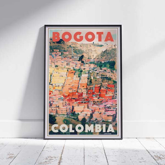 Framed BOGOTA COLORS POSTER | Limited Edition | Original Design by Alecse™ | Vintage Travel Poster Series