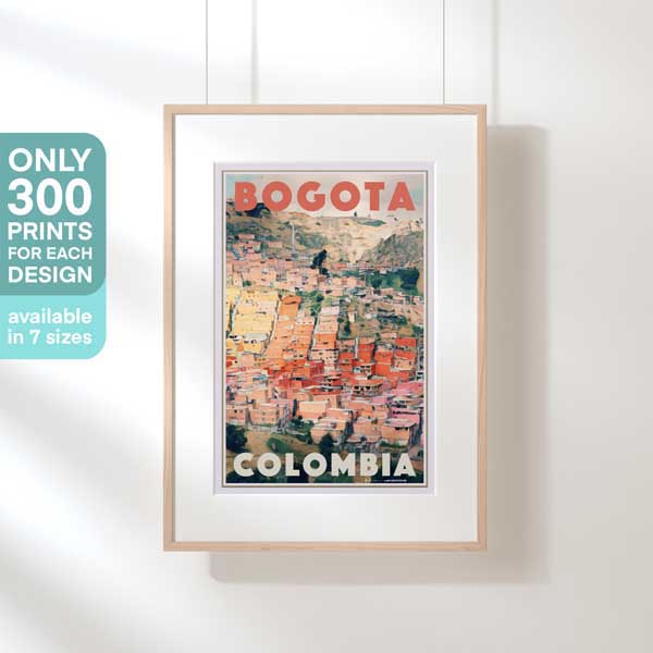 AFFICHE COULEURS BOGOTA | Édition Limitée | Conception originale par Alecse™ | Série d'affiches de voyage vintage