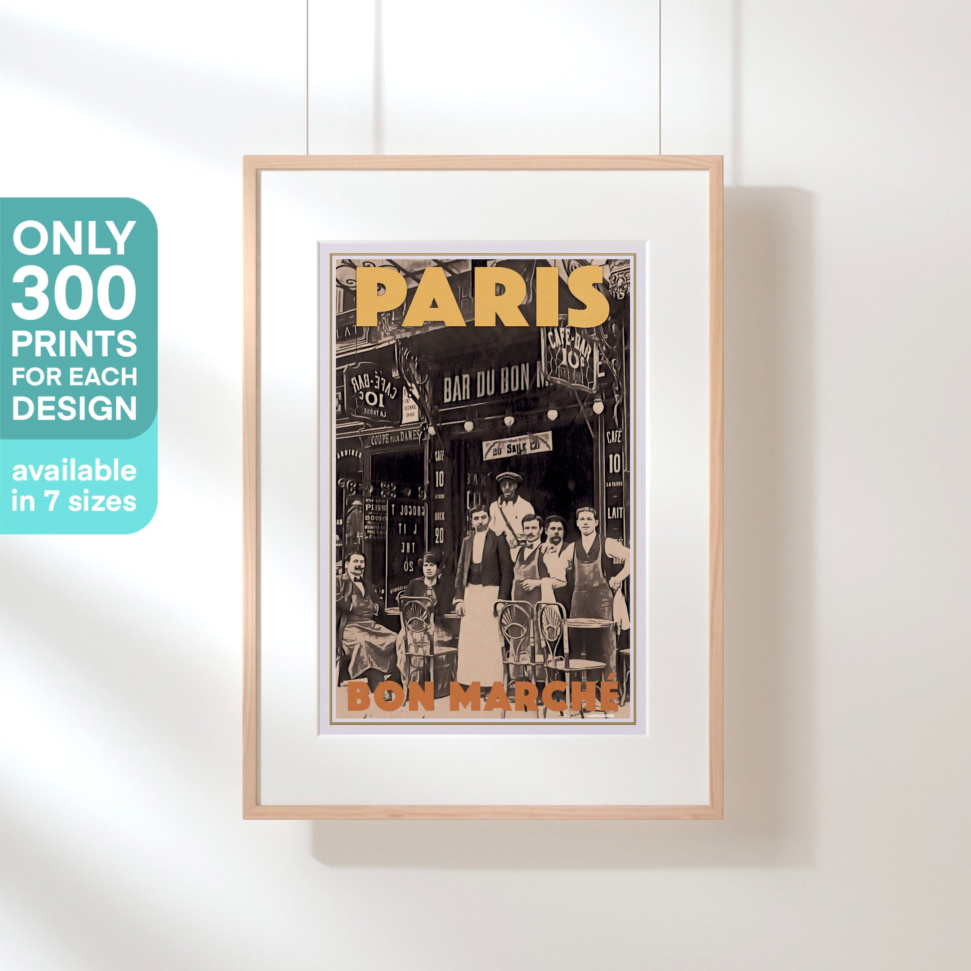 Limited Edition poster of the Good Market in Paris (Le Bon Marché)