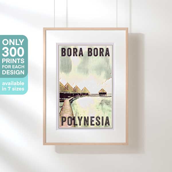 BORA BORA 2 POSTER | Limited Edition | Original Design by Alecse™ | Vintage Travel Poster Series