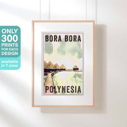 BORA BORA 2 POSTER | Limited Edition | Original Design by Alecse™ | Vintage Travel Poster Series
