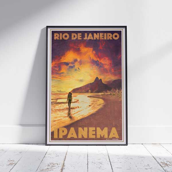 Affiche Ipanema Beach de Rio de Janeiro | « Affiche de voyage au Brésil » par Alecse