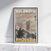 AFFICHE BULAWAYO RHODESIA encadrée | Édition Limitée | Conception originale par Alecse™ | Série d'affiches de voyage vintage