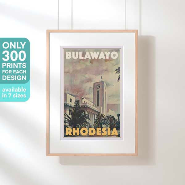 BULAWAYO RHODESIA POSTER | Limited Edition | Original Design by Alecse™ | Vintage Travel Poster Series