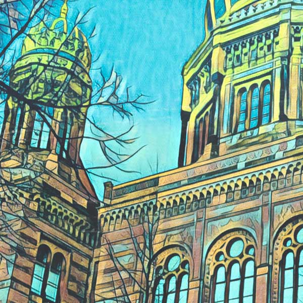 Details of Berlin poster New Synagogue | Germany Gallery Wall Print of Berlin