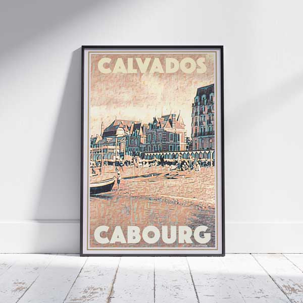 AFFICHE CABOURG CALVADOS encadrée | Édition Limitée | Conception originale par Alecse™ | Série d'affiches de voyage vintage