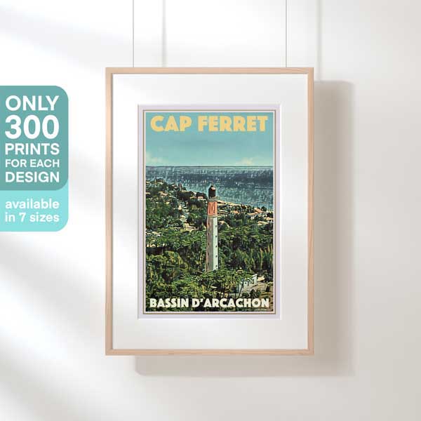 CAP FERRET LIGHTHOUSE POSTER | Limited Edition | Original Design by Alecse™ | Vintage Travel Poster Series