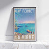 Framed CAP FERRET LA VIGNE POSTER | Limited Edition | Original Design by Alecse™ | Vintage Travel Poster Series