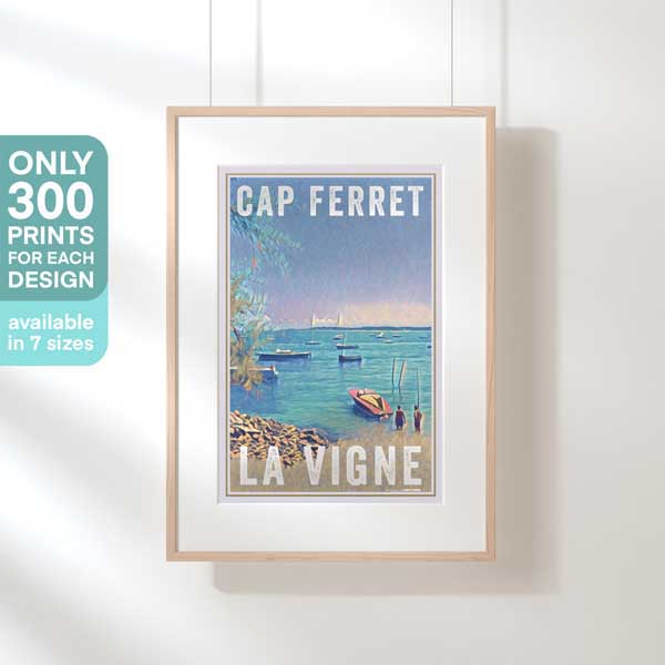 CAP FERRET LA VIGNE POSTER | Limited Edition | Original Design by Alecse™ | Vintage Travel Poster Series