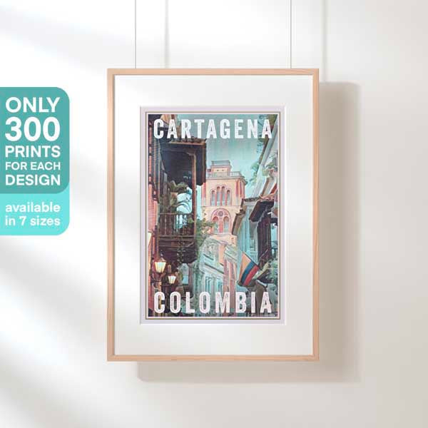 CARTAGENA STREET POSTER | Limited Edition | Original Design by Alecse™ | Vintage Travel Poster Series