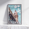 Framed COLOMBIA CARTAGENA POSTER | Limited Edition | Original Design by Alecse™ | Vintage Travel Poster Series