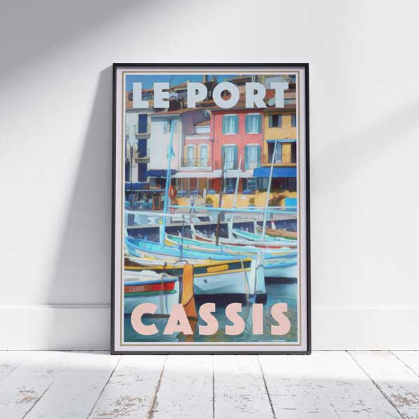 Framed THE PORT OF CASSIS POSTER | Limited Edition | Original Design by Alecse™ | Vintage Travel Poster Series