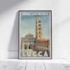 Framed CHIESA SAN MICHELE LUCCA POSTER | Limited Edition | Original Design by Alecse™ | Vintage Travel Poster Series