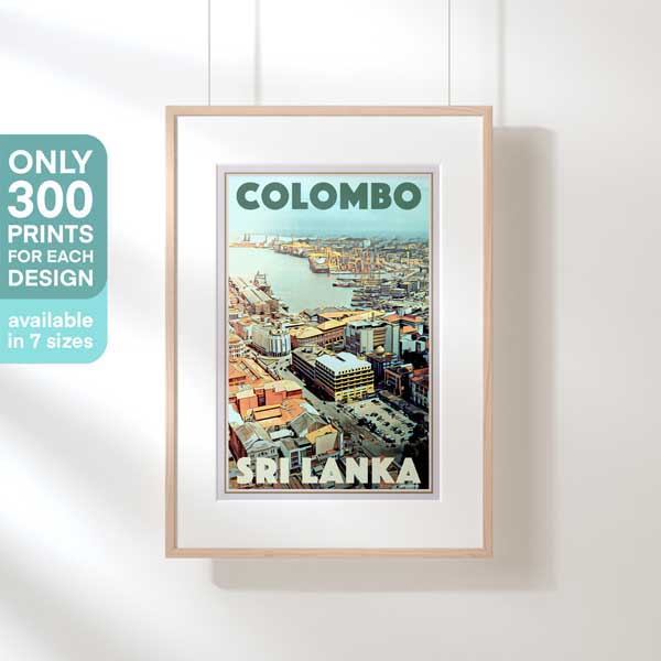AFFICHE DU PORT DE COLOMBO 2 | Édition Limitée | Conception originale par Alecse™ | Série d'affiches de voyage vintage