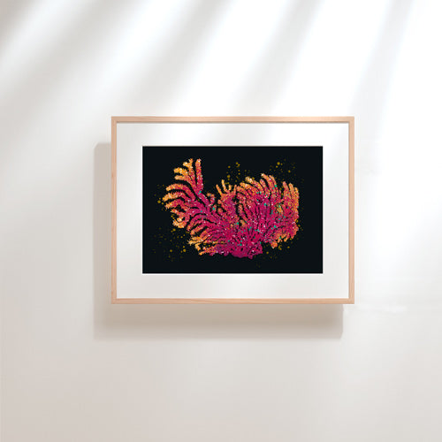 Poster encadré de corail de gorgone 3 créé par Cha pour Vintage Exotics™ª | Pop Art Asiatique