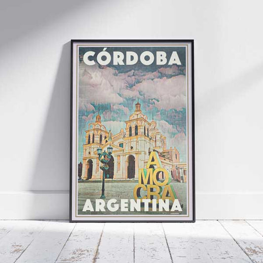 Framed CORDOBA ARGENTINA POSTER | Limited Edition | Original Design by Alecse™ | Vintage Travel Poster Series