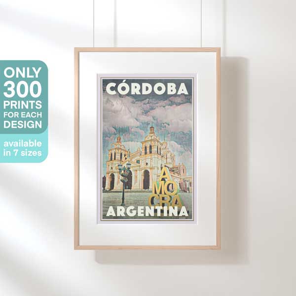 CORDOBA ARGENTINA POSTER | Limited Edition | Original Design by Alecse™ | Vintage Travel Poster Series