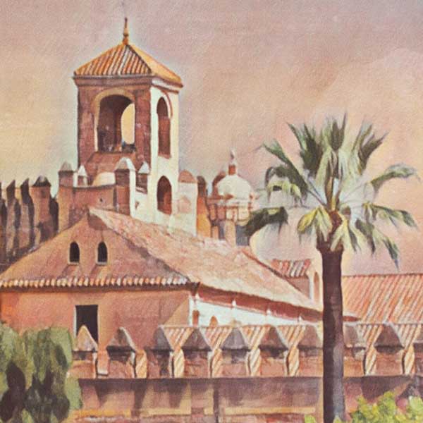 Details of the poster / Close-up view | Please note that all our Art Prints have an half tone render to mimic the old posters printing process where colors were rendered by the juxtaposition of dots of different colors and sizes | Those art prints are not photos and are not supposed to be crisp | All blurs and vintage effects are intended by the artist