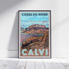 Framed CALVI CORSICA POSTER | Limited Edition | Original Design by Alecse™ | Vintage Travel Poster Series