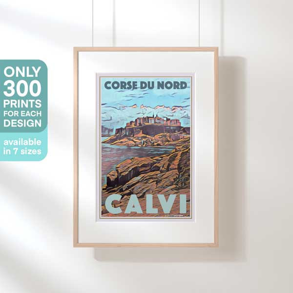 CALVI CORSICA POSTER | Limited Edition | Original Design by Alecse™ | Vintage Travel Poster Series