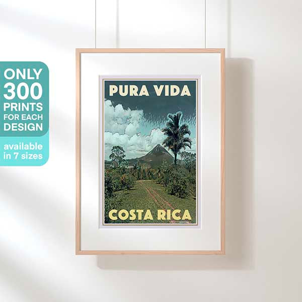 AFFICHE PANORAMA COSTA RICA | Édition Limitée | Conception originale par Alecse™ | Série d'affiches de voyage vintage