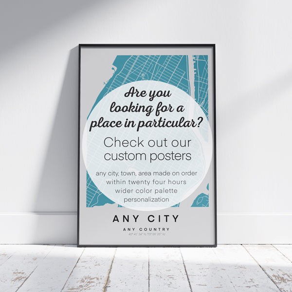 Cha creates a custom map poster of your favorite place