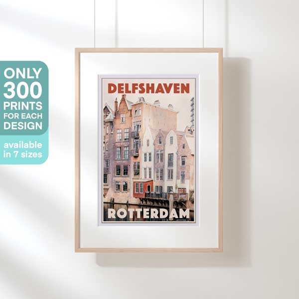 ROTTERDAM DELFSHAVEN POSTER | Limited Edition | Original Design by Alecse™ | Vintage Travel Poster Series