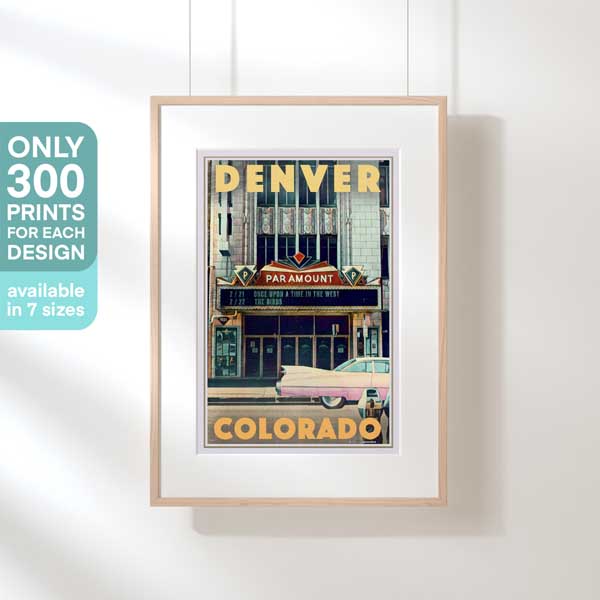 Affiche de Denver « Théâtre Paramount » | Impression limitée du Colorado par Alecse