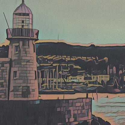 Details of the poster / Close-up view | Please note that all our Art Prints have an half tone render to mimic the old posters printing process where colors were rendered by the juxtaposition of dots of different colors and sizes | Those art prints are not photos and are not supposed to be crisp | All blurs and vintage effects are intended by the artist