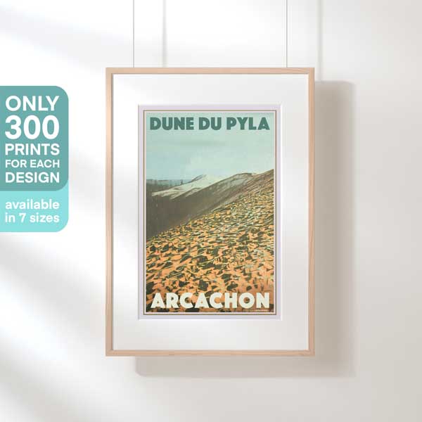 Limited Edition Classic Arcachon poster of the Pyla sand dune