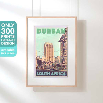 DURBAN STREET POSTER | Limited Edition | Original Design by Alecse™ | Vintage Travel Poster Series