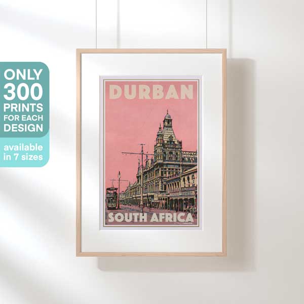 WEST STRET DURBAN POSTER | Limited Edition | Original Design by Alecse™ | Vintage Travel Poster Series