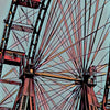 Detailed view of Alecse's Wiener Riesenrad poster with soft-focus art style