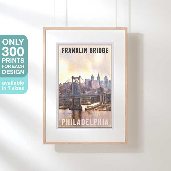 PHILADELPHIA BRIDGE POSTER | Limited Edition | Original Design by Alecse™ | Vintage Travel Poster Series