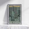 Framed poster of GREEN LUCK LAS VEGAS, Collector Edition 50ex Only, Original Design by Alecse™