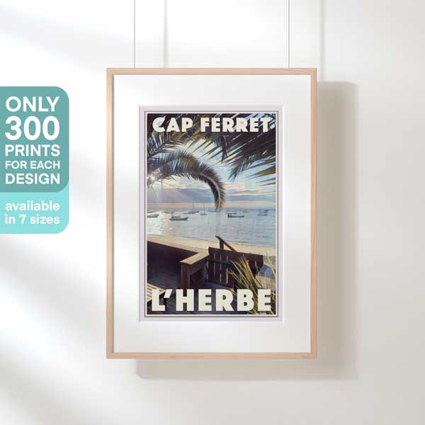 CAP FERRET POSTER 'L'HERBE' | Limited Edition | Original Design by Alecse™ | Vintage Travel Poster Series