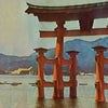 Close-up of 'Miyajima' travel poster by Alecse, showcasing the artwork's soft focus style of Japan's famous shrine