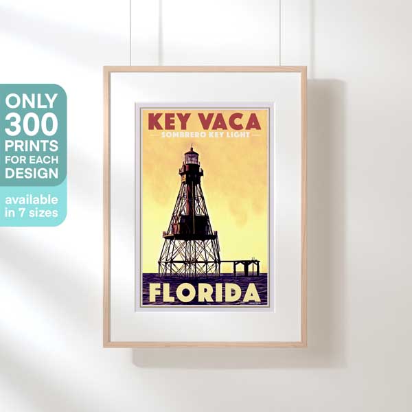 Limited Edition Florida poster of Key Vaca