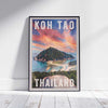Koh Tao poster Panorama | Thailand Gallery Wall Print by Alecse