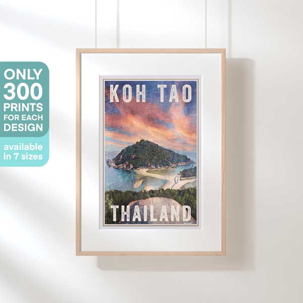 Limited Edition Koh Tao poster | Panorama Koh Tao by Alecse