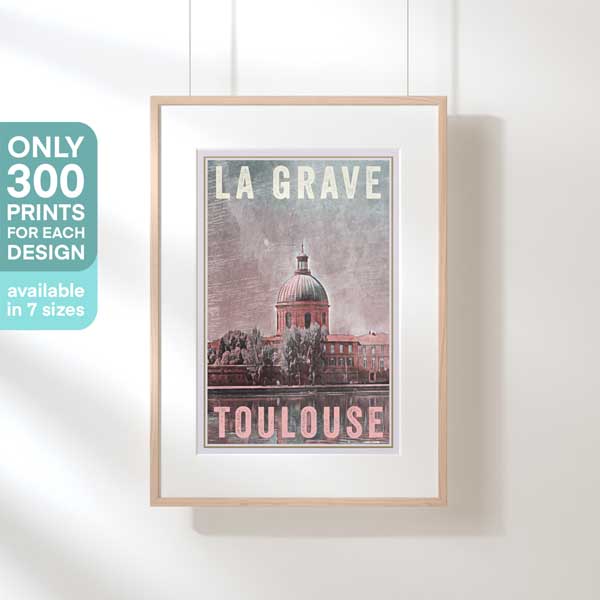 TOULOUSE LA GRAVE POSTER | Limited Edition | Original Design by Alecse™ | Vintage Travel Poster Series
